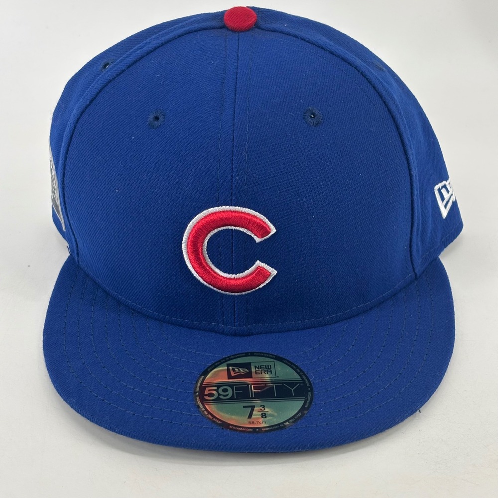 New Era 59FIFTY Chicago Cubs Hat Unisex 7 3/8 Blue London Series 2023 Fitted Cap